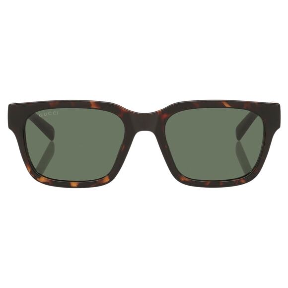 New GUCCI Sunglasses Brown Gold Red Green Web 55-20-145 mm Mens Square - Picture 2 of 9